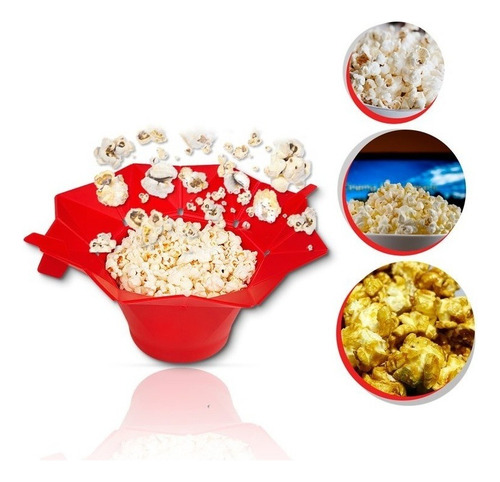 Microondas Palomitas De Maíz Tazón Plegable De Silicona
