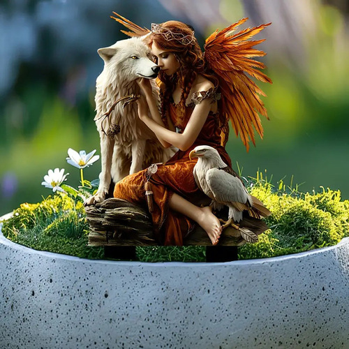 Pilha De Jardim Acrílica De Estilo Boêmio White Wolf Adequad