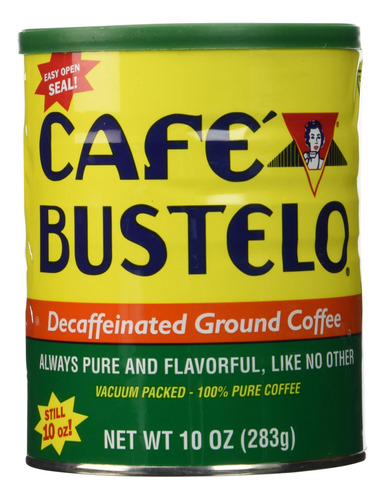 Caf Bustelo Caf, Caf Molido Descafeinado, 10 Onzas