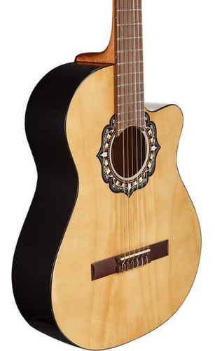 Imagen 4 de 8 de Guitarra Criolla Fonseca 39k Con Corte Con Funda - Plus
