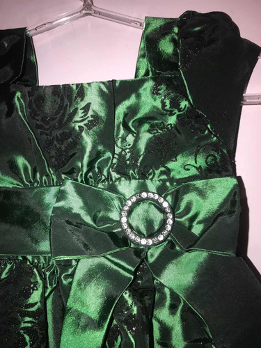Vestido Meninas Chic Verde Tamanho 3 Anos