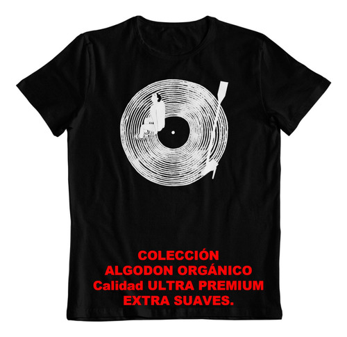 Polera - Dtf - Algodon Organico - Vinilo Melomano Musica