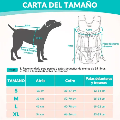 Cangurera para perro mediano sale