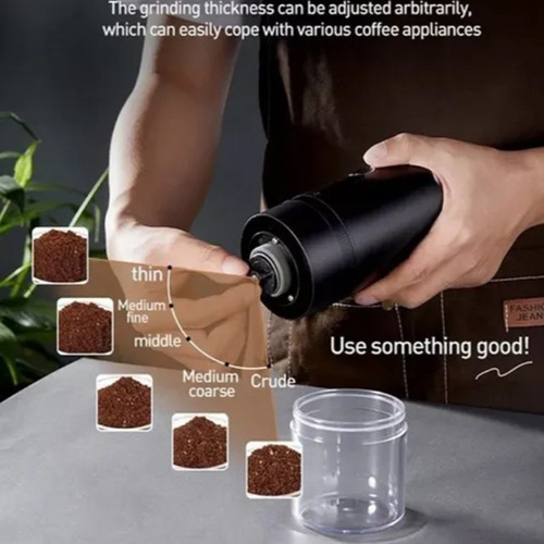 Moedor De Café Elétrico Profissional, Com Carregador Usb