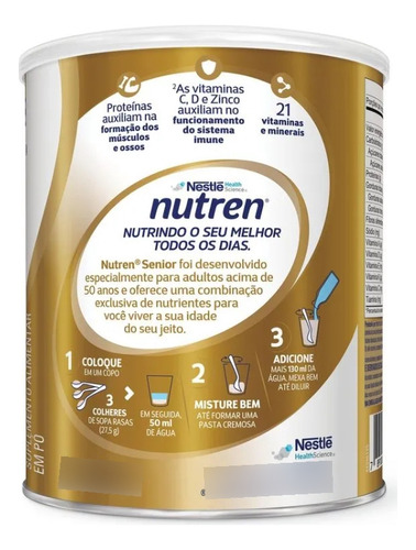Complemento Alimentar Nestlé Nutren Senior Sem Sabor 740g
