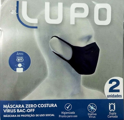 Kit 4 Máscaras De Proteção Lupo Fit - Antimicrobial Lavável