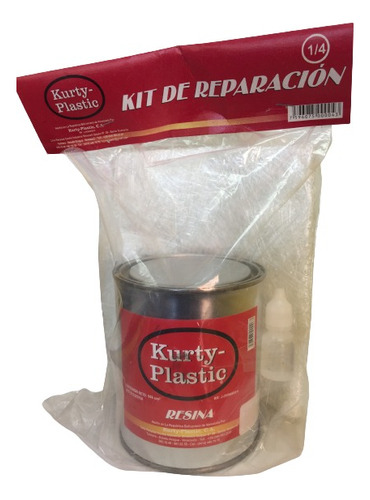 Kit De Reparacion De Fibra De Vidrio Con Tela Kurty Plasty ¼