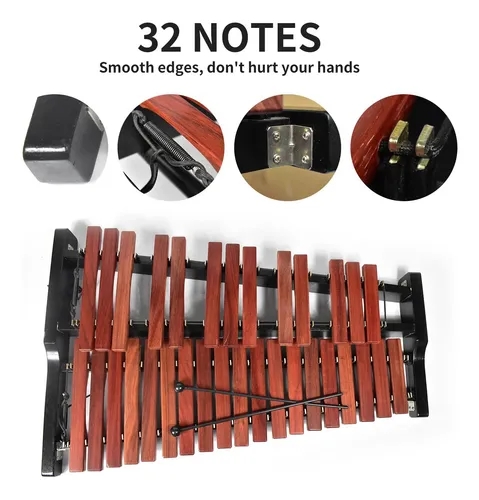 Xilófono De 32 Notas Xilófono Profesional De Madera Glock...