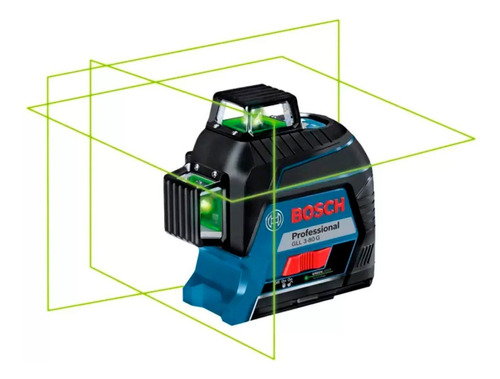 Nível A Laser De 3 Linhas Verde 360° Gll380g Bosch