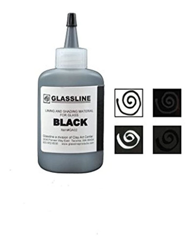 Negro Glassline Fusing Paint Pen Botella De 2 oz