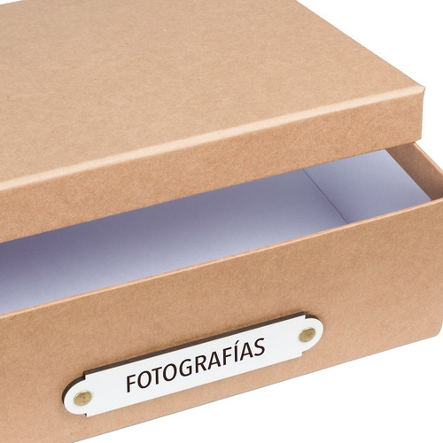 Imagen 4 de 6 de Caja Organizadora Tamaño A4 Fotografías Kraft