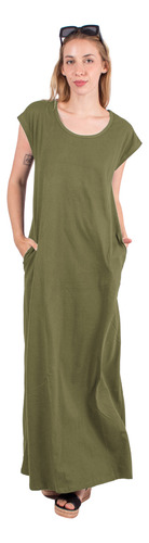 Maxi Vestidos Mujer Verano De Algodon Talle Grande Liviano