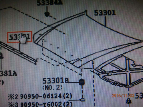 Goma Sello Parrilla Capot Toyota 4runner 2011 19 