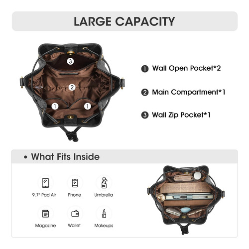 Kattee Bolsos Tipo Cubo De Cuero Genuino Tejido Para Mujer,