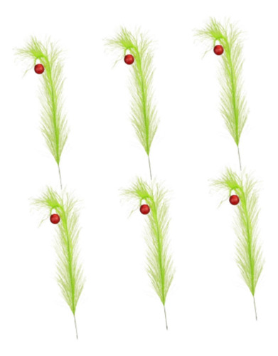 6 Piezas De Palillos Navideños, Artificiales, Decoración