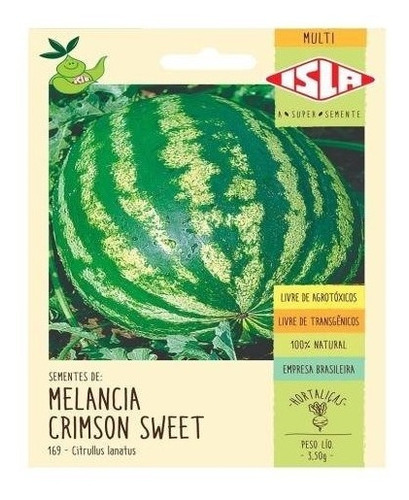 Sementes De Melancia Crimson Sweet Sem Agrotóxicos - Isla