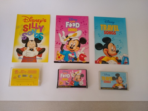 Casettes Con Librito  Canciones Infantiles, Disney Original 