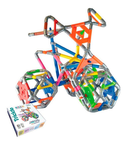 Quebra-cabeça Edulig Puzzle 3d Triciclo - 121 Peças E Conexõ