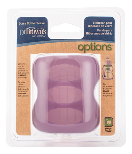 Funda De Silicona Para Biberón De Vidrio 5oz 150 Ml Violeta