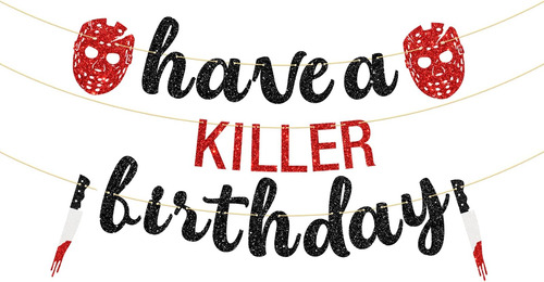 Halawawa Have A Killer Birthday Banner, Fiesta De Película D