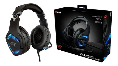 Audífonos Gamer Pro Varzz Gxt 460 Trust Pc Blue Led 50mm
