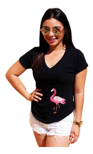 Blusa Bordada Flamingo, Algodón 100%