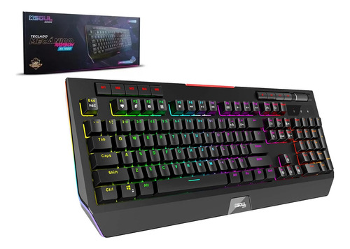 Teclado Mecanico Gamer Xsoul Gaming Xk1000 Rainbow C/luces