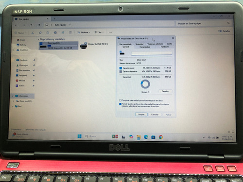 Laptop Dell Inspiron N411z Core I5 Ram 8gb Ssd 480gb Win 11 Rojo (Usado)