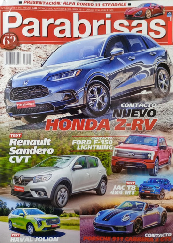 Revista Parabrisas Octubre 2023 Honda Z-r V 