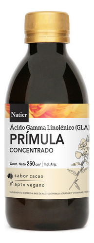 Natier Suplemento Aceite Natural De Prímula Vegano 250ml 3c Sabor Prímula - Sabor Cacao