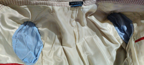 Saco Blazer Tommy Hilfiger Cuadros - Talla 40 R Beige 40r (Usado)