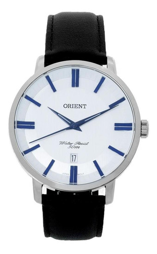 Relógio Orient Masculino Mbsc1038 S1nx Prata Couro Marrom