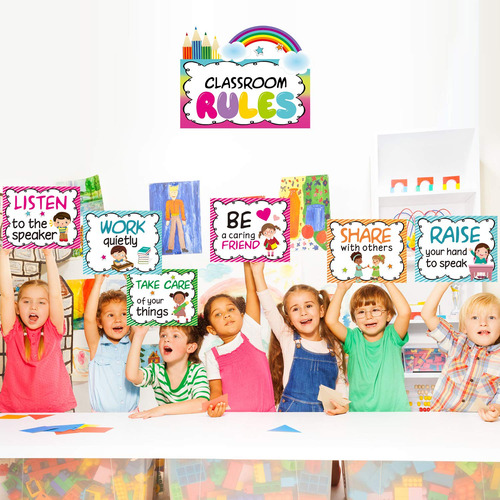 Carteles De Reglas De Aula Decoración Para Jardín Y Escuelas