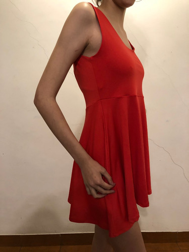 Vestido Muaa Rojo Microfibra Talle Xl