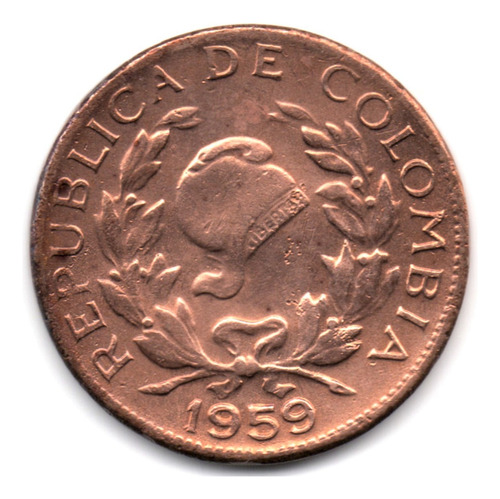 Colombia 5 Centavos 1959 Fecha Diferente