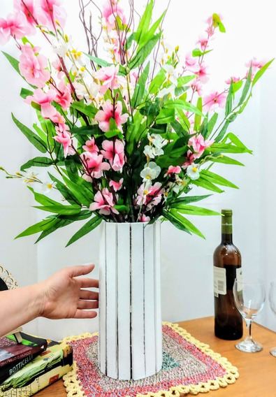 Vaso Grande De Flor Artificial Para Sala Casa Moveis E