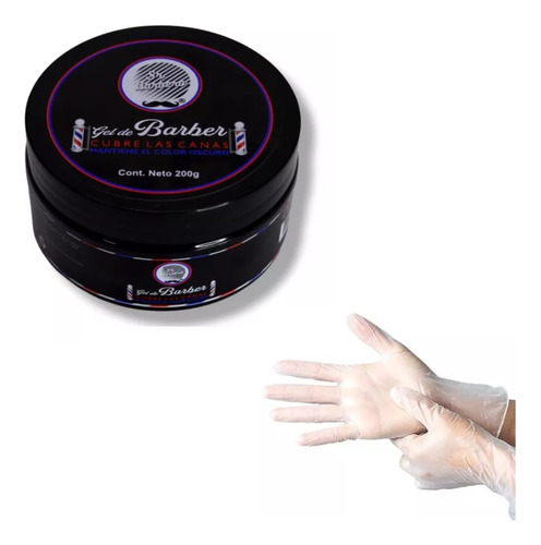 Gel Desvanecedor De Canas Sr Barbero 200g + 5 Pares Guantes 