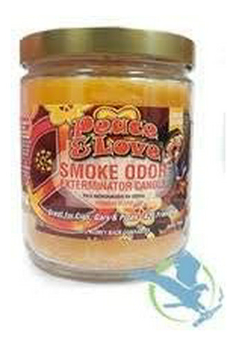 Exterminador De Olores De Humo Velas En Frasco De 13 Oz (paz