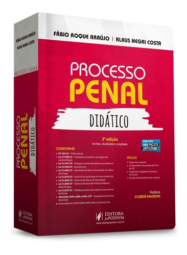 Processo Penal Didatico 3ª Edição (2020)