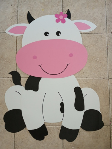 Vaca Lola Goma Eva Únicas Animalitos Granja X6