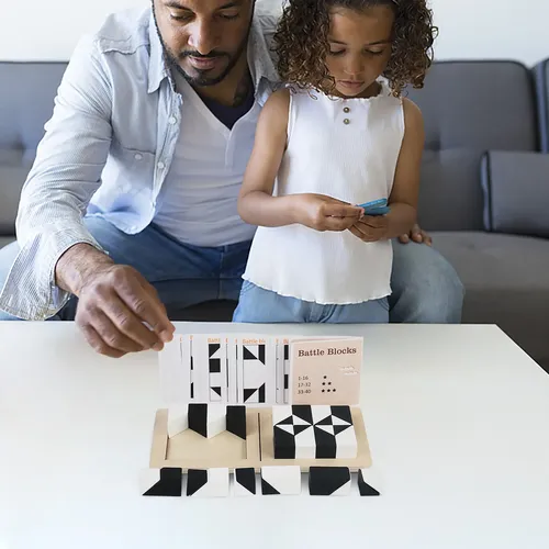 Puzzle De Bloques Ocultos Con 32 Piezas Y 40 Cartas | Incluye Timbre | Juego De Ingenio Para Niños 4-6 Años