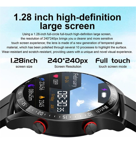 * Reloj Inteligente Hw20 Bluetooth Con Monitoreo De