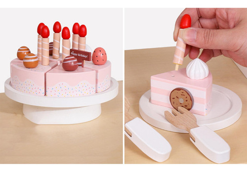 Juguetes De Pastel De Madera Diy Juego De Imaginación Juego