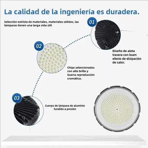 Campana Lampara Led Industrial Tipo Ufo 200w 288 Leds Techo