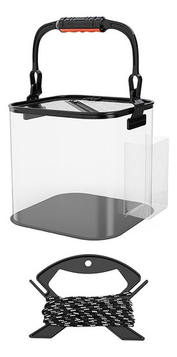Cubo De Pesca Plegable Cubo De Bolsillo Lateral De Black20cm