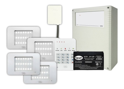 Kit De Luz De Emergencia Led X-28 Inteligente Con Teclado