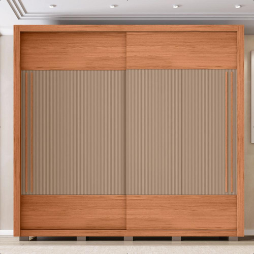 Guarda-roupa Caemmun Dormitorio Roma Cor Marrom-claro De Mdf Com 2 Portas Corrediças