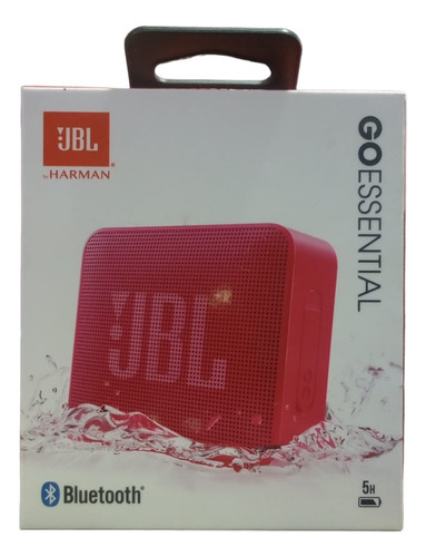 Bocina Jbl Go Essential Negra Color Rojo