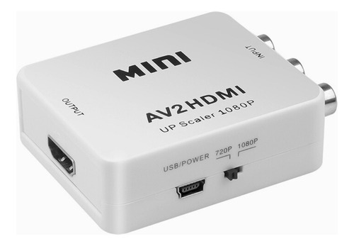 Convertidor Rca- Hdmi 1080 Mini Adaptador Rca A Hdmi 