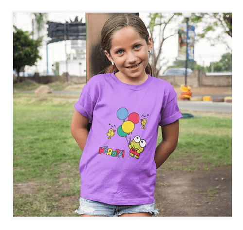 Polera Niña Infantil Hello Kitty Keropi Globos Estampado